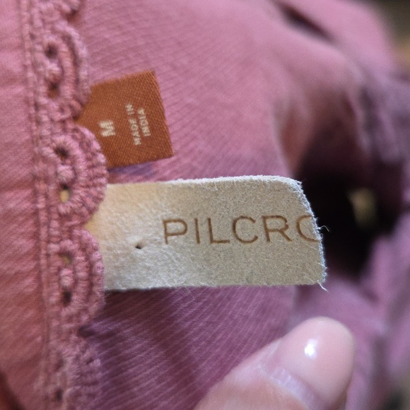 Anthropologie Pilcro embroidered boho button down top Sz M - Picture 9 of 11